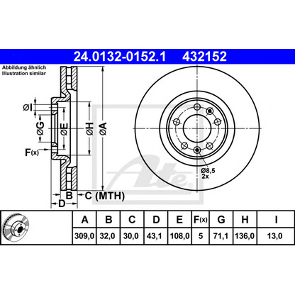 Photo Brake Disc ATE 24013201521