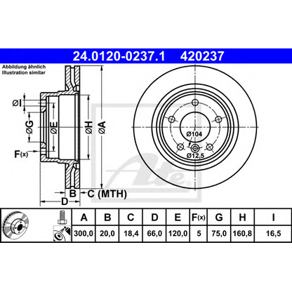 Photo Brake Disc ATE 24012002371