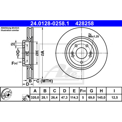 Photo Brake Disc ATE 24012802581