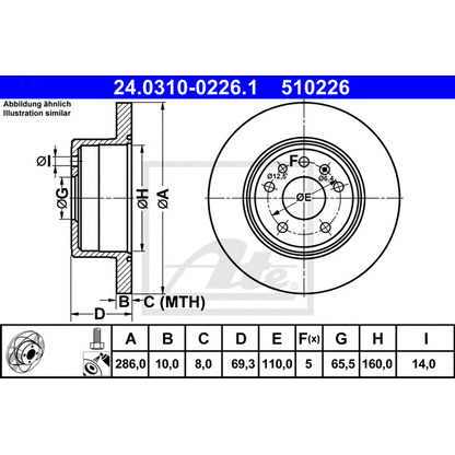 Photo Brake Disc ATE 24031002261