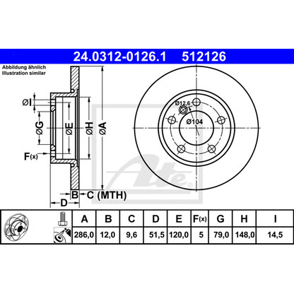 Photo Brake Disc ATE 24031201261