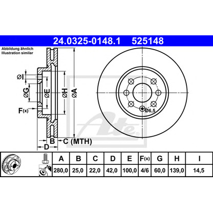 Photo Brake Disc ATE 24032501481