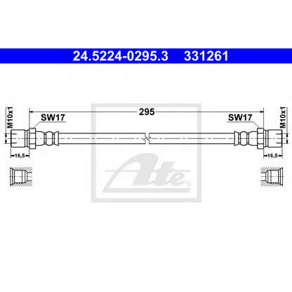 Фото Тормозной шланг ATE 24522402953