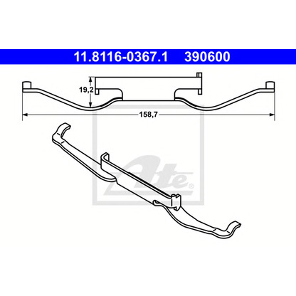 Photo Accessory Kit, brake caliper ATE 11811603671