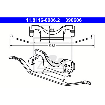 Photo Accessory Kit, brake caliper ATE 11811600862