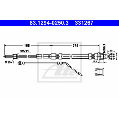 Photo Brake Hose ATE 83129402503