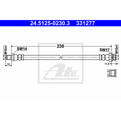 Photo Brake Hose ATE 24512502303