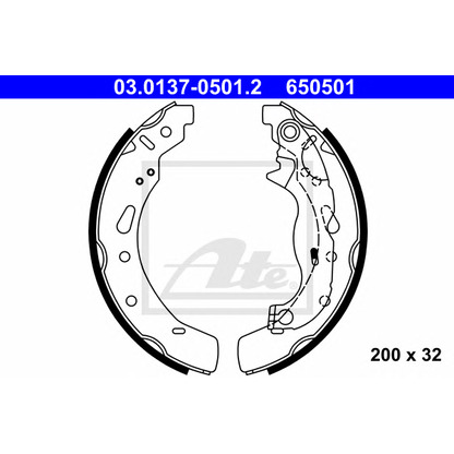 Photo Brake Shoe Set ATE 03013705012