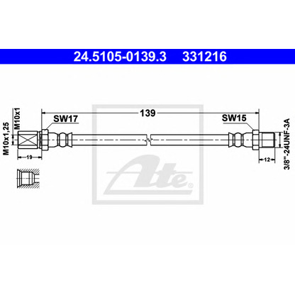 Photo Flexible de frein ATE 24510501393