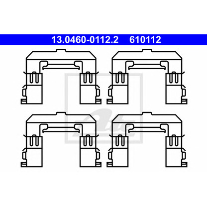 Foto Kit accessori, Pastiglia freno ATE 13046001122