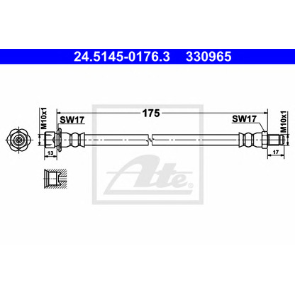 Photo Brake Hose ATE 24514501763