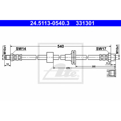 Photo Brake Hose ATE 24511305403