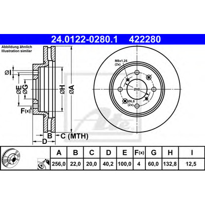 Photo Brake Disc ATE 24012202801