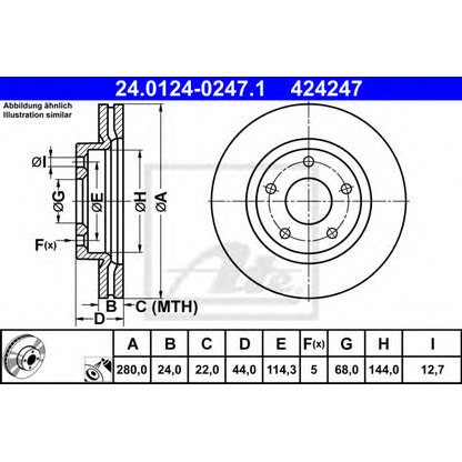 Photo Brake Disc ATE 24012402471