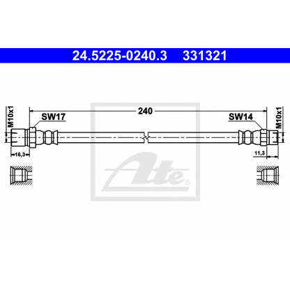 Photo Brake Hose ATE 24522502403