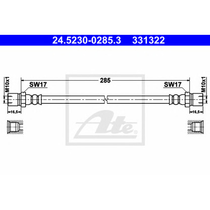 Zdjęcie Przewód hamulcowy elastyczny ATE 24523002853