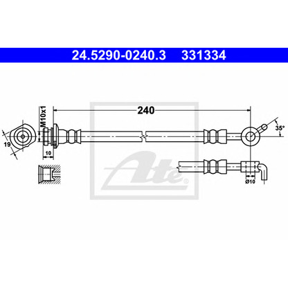 Фото Тормозной шланг ATE 24529002403