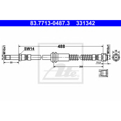 Foto Bremsschlauch ATE 83771304873