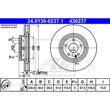 Photo Brake Disc ATE 24013002371