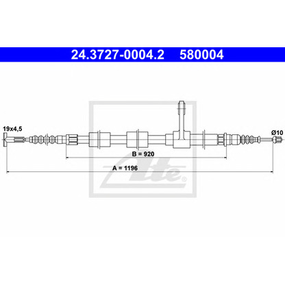 Photo Cable, parking brake ATE 24372700042