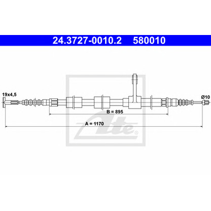 Photo Cable, parking brake ATE 24372700102