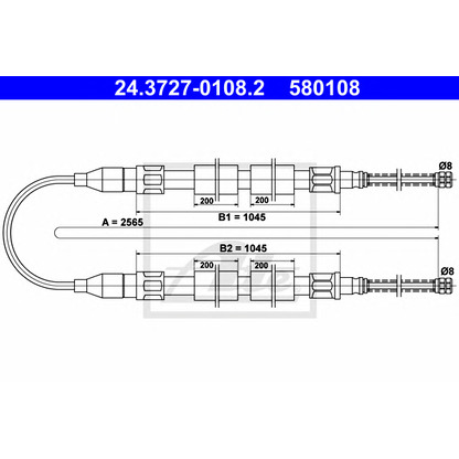 Photo Cable, parking brake ATE 24372701082