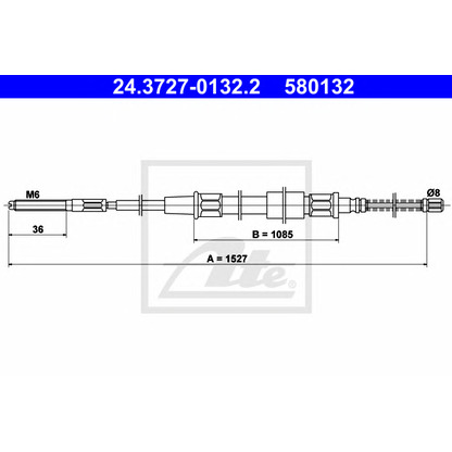 Photo Cable, parking brake ATE 24372701322