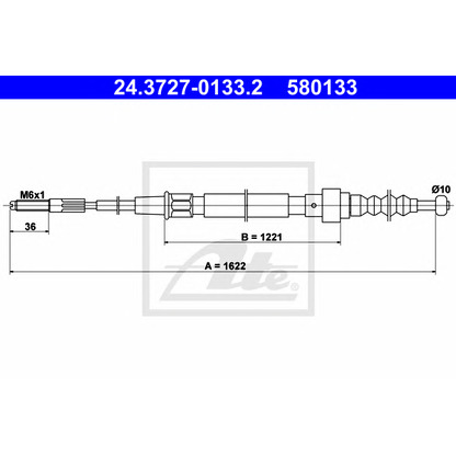 Foto Cable de accionamiento, freno de estacionamiento ATE 24372701332