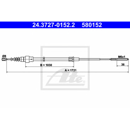 Photo Cable, parking brake ATE 24372701522