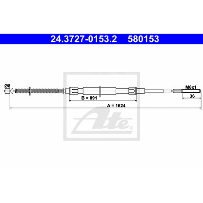 Photo Cable, parking brake ATE 24372701532