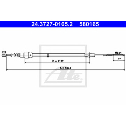 Photo Cable, parking brake ATE 24372701652