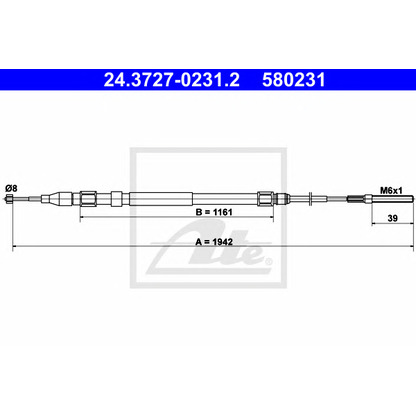 Photo Cable, parking brake ATE 24372702312