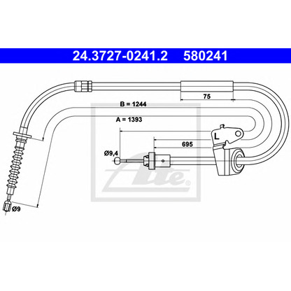 Photo Cable, parking brake ATE 24372702412