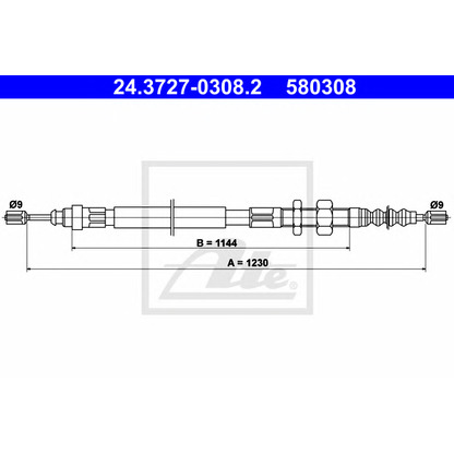 Photo Cable, parking brake ATE 24372703082