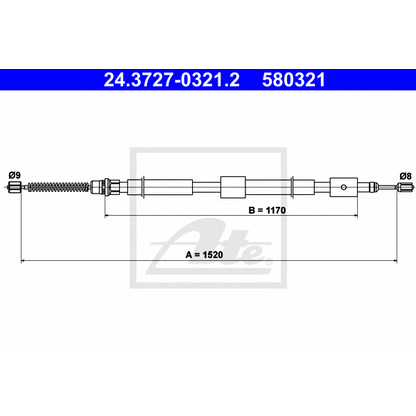 Photo Cable, parking brake ATE 24372703212