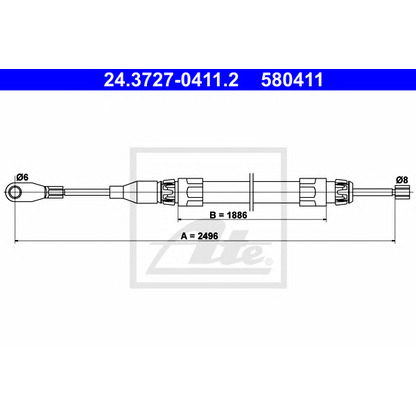 Photo Cable, parking brake ATE 24372704112