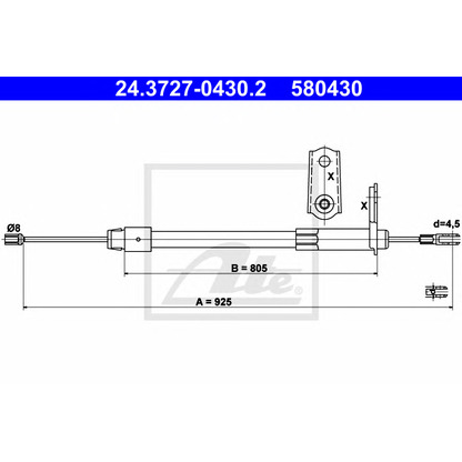 Photo Cable, parking brake ATE 24372704302