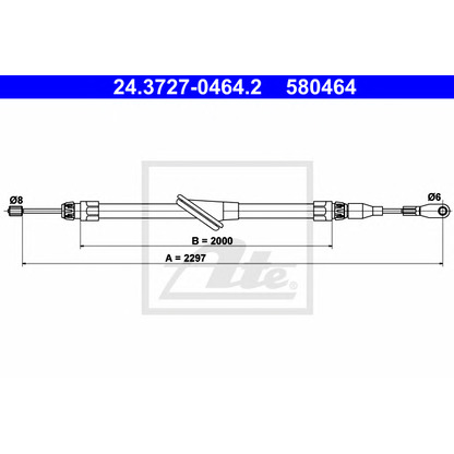 Foto Cable de accionamiento, freno de estacionamiento ATE 24372704642