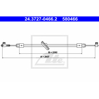 Photo Cable, parking brake ATE 24372704662