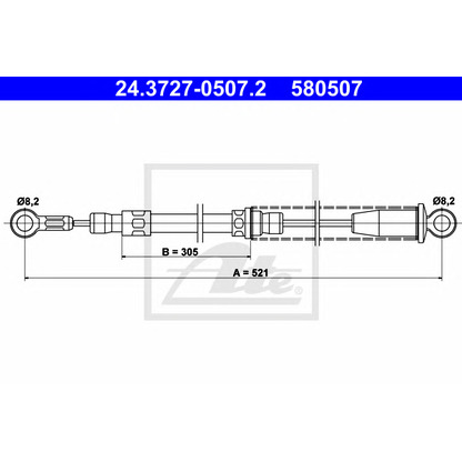 Photo Cable, parking brake ATE 24372705072