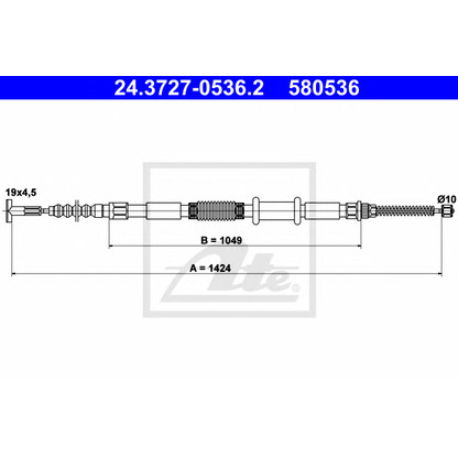 Photo Cable, parking brake ATE 24372705362