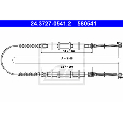 Photo Cable, parking brake ATE 24372705412