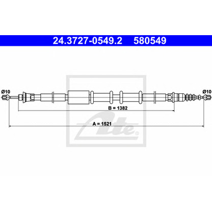 Photo Cable, parking brake ATE 24372705492