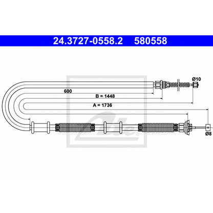 Photo Cable, parking brake ATE 24372705582