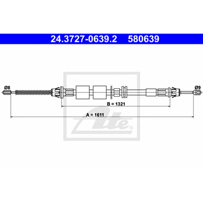 Photo Cable, parking brake ATE 24372706392