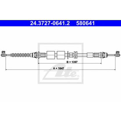 Foto Cable de accionamiento, freno de estacionamiento ATE 24372706412