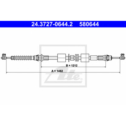 Foto Cable de accionamiento, freno de estacionamiento ATE 24372706442