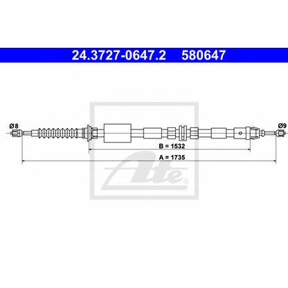 Photo Cable, parking brake ATE 24372706472