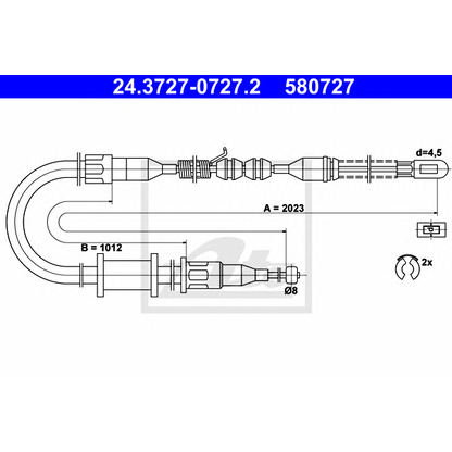 Foto Cable de accionamiento, freno de estacionamiento ATE 24372707272