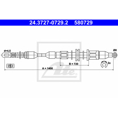 Photo Cable, parking brake ATE 24372707292